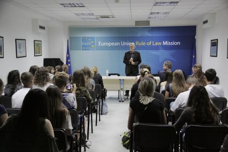 1. Exchange Students from Germany and Kosovo visit EULEX 