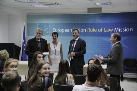 2. Exchange Students from Germany and Kosovo visit EULEX 