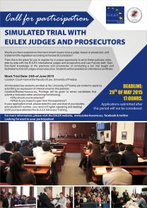 EN. Simulated Trial with EULEX Judges and Prosecutors - Poster