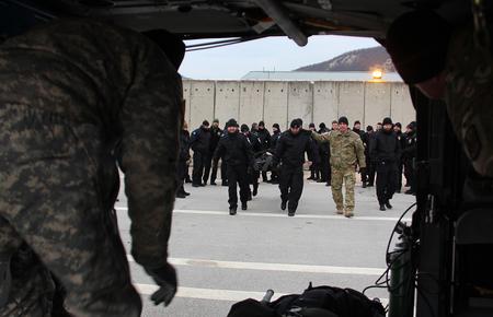 4. EULEX's Formed Police Unit takes part in AERO-Medevac training course