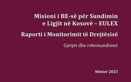 EU Rule of Law Mission Justice Monitoring Report 2025